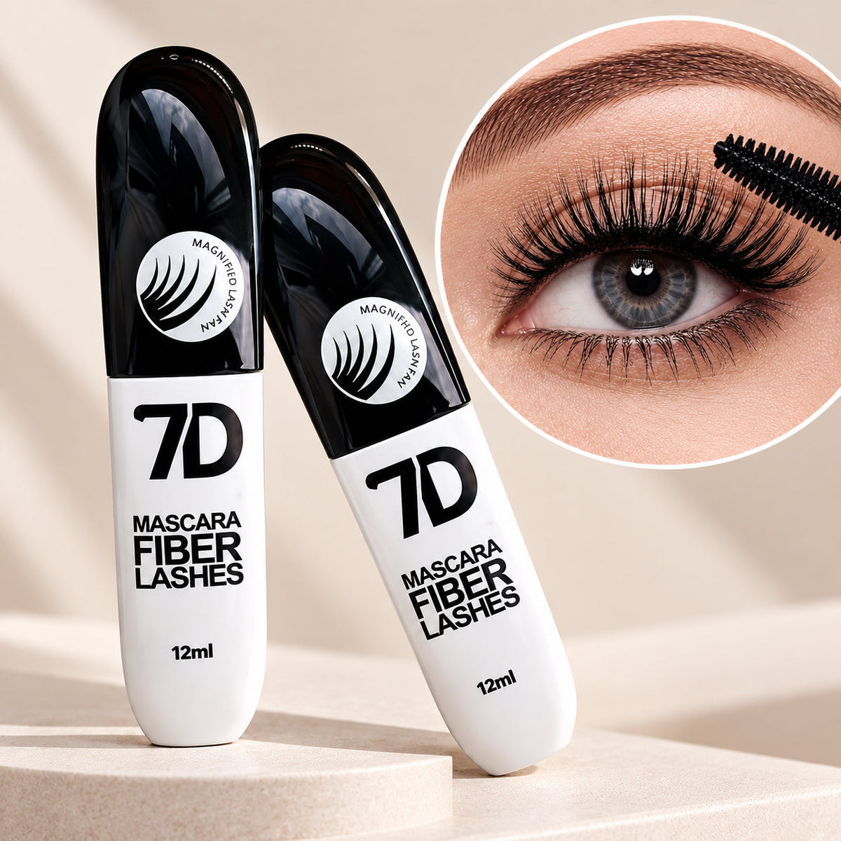 7D Silk Fiber Black Lengthening Mascara - Adult Beauty Makeup