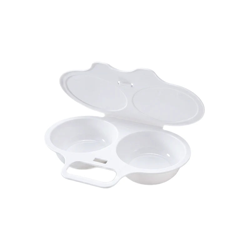 🥚 Perfect Poached Eggs in 2 Mins – No Oil, No Explosion. Microwave Egg Cooker with Splash-Proof Lid.