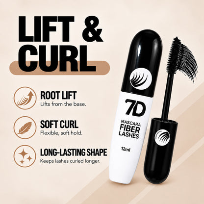 7D Silk Fiber Black Lengthening Mascara - Adult Beauty Makeup