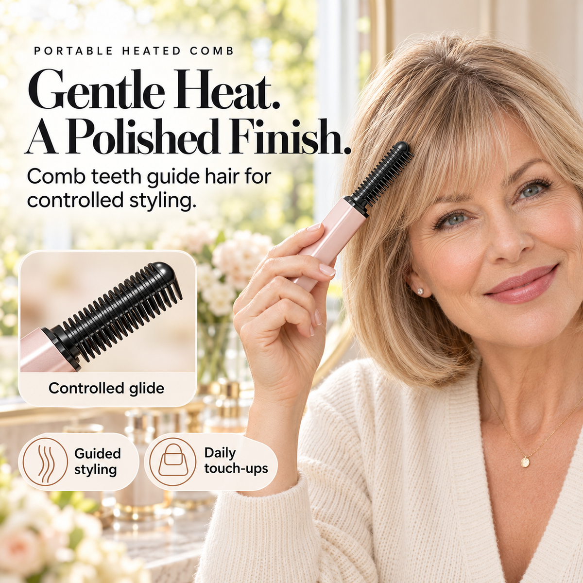 ⏳🔥Limited Offer 50% OFF✨Portable Wireless Mini Hair Styler with Comb – More Volume & A Naturally Full Look