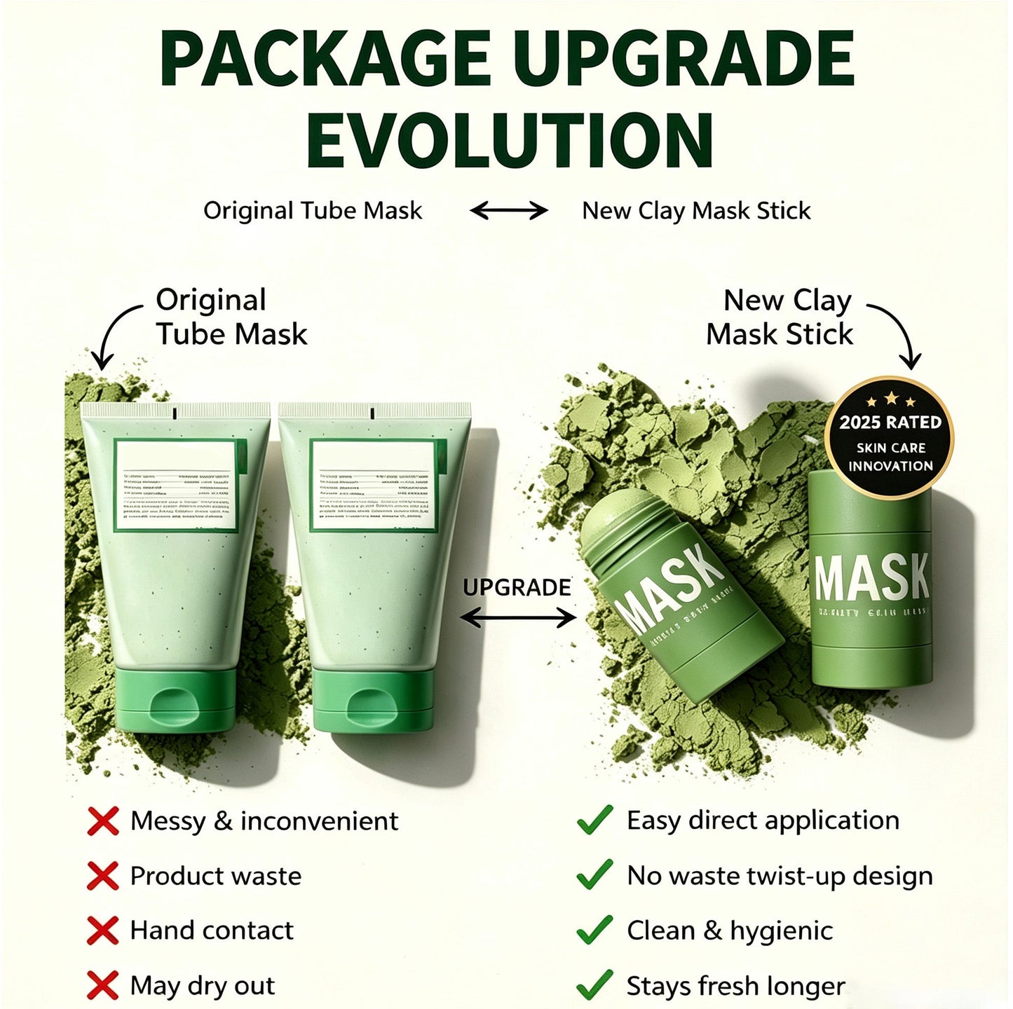 Cougex™ Green Tea Deep Cleanse Mask Stick – Pore Refining & Oil Control Clay Mask by Cougex