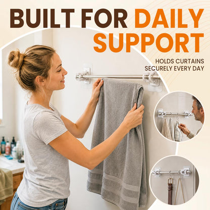 EasyMount No-Drill Curtain Rod Brackets