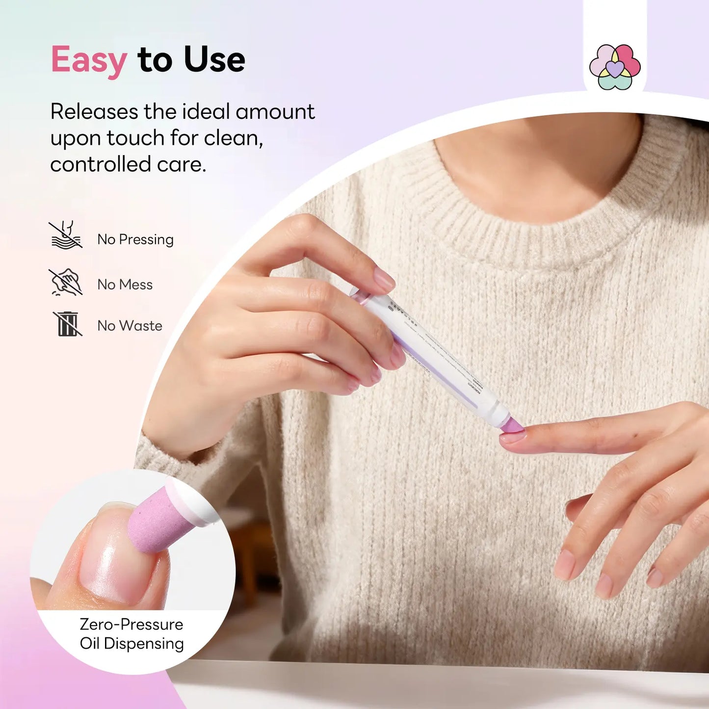 2-in-1 Cuticle Care Pen – 45° Ceramic Tip + Hydrating Oil for All Nail Types