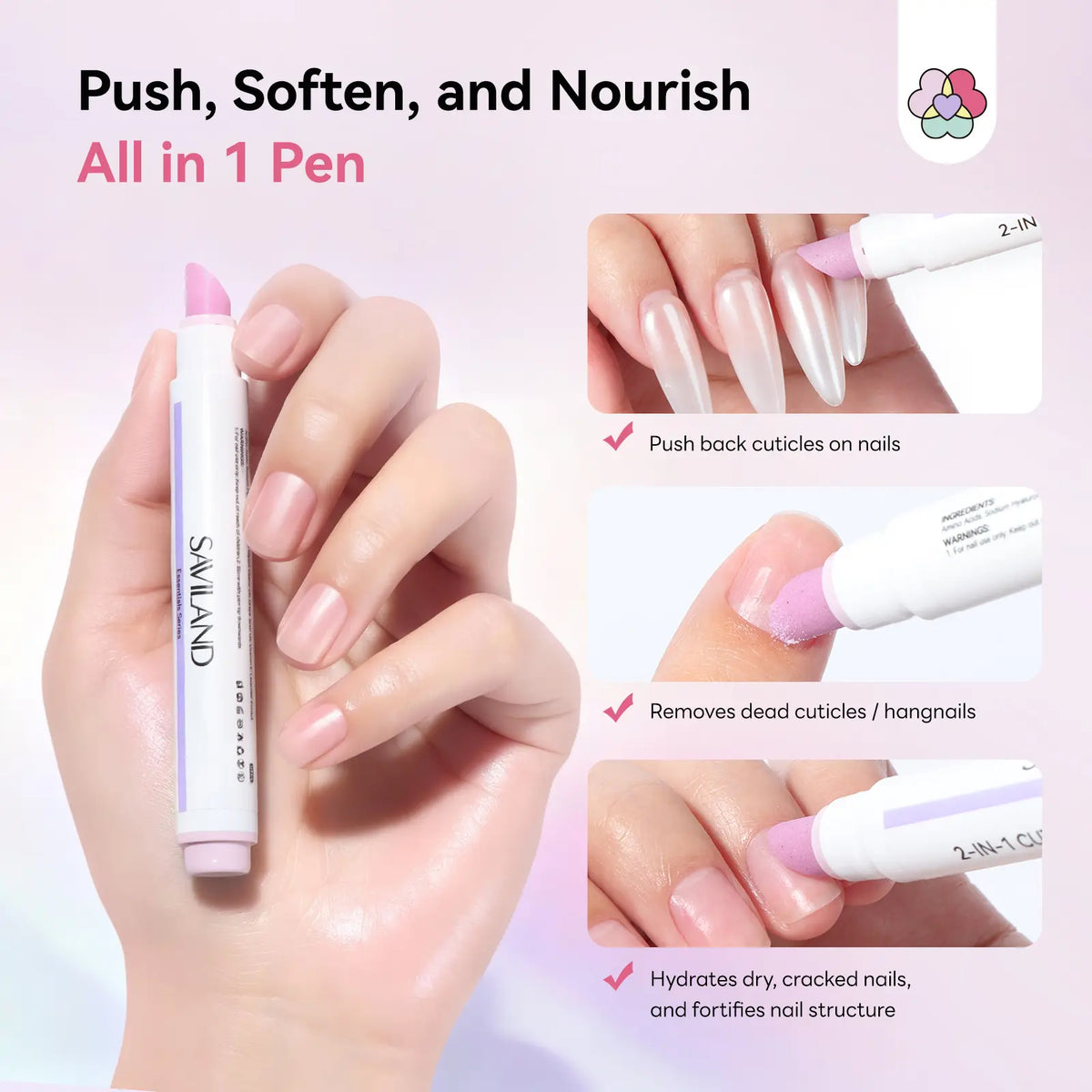 2-in-1 Cuticle Care Pen – 45° Ceramic Tip + Hydrating Oil for All Nail Types