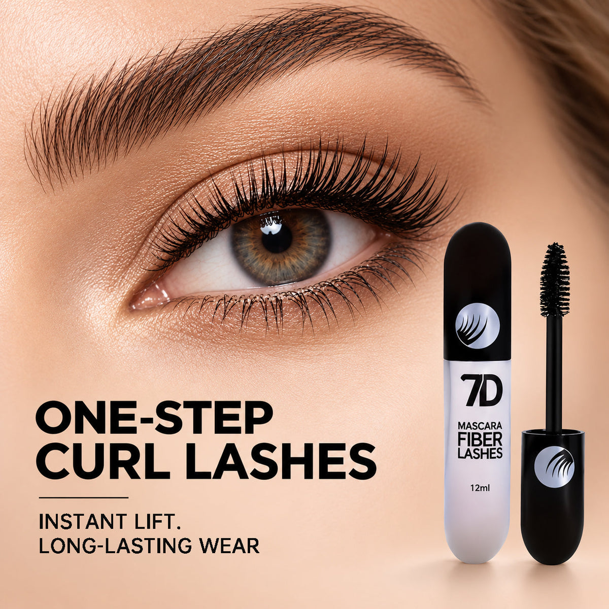 7D Silk Fiber Black Lengthening Mascara - Adult Beauty Makeup