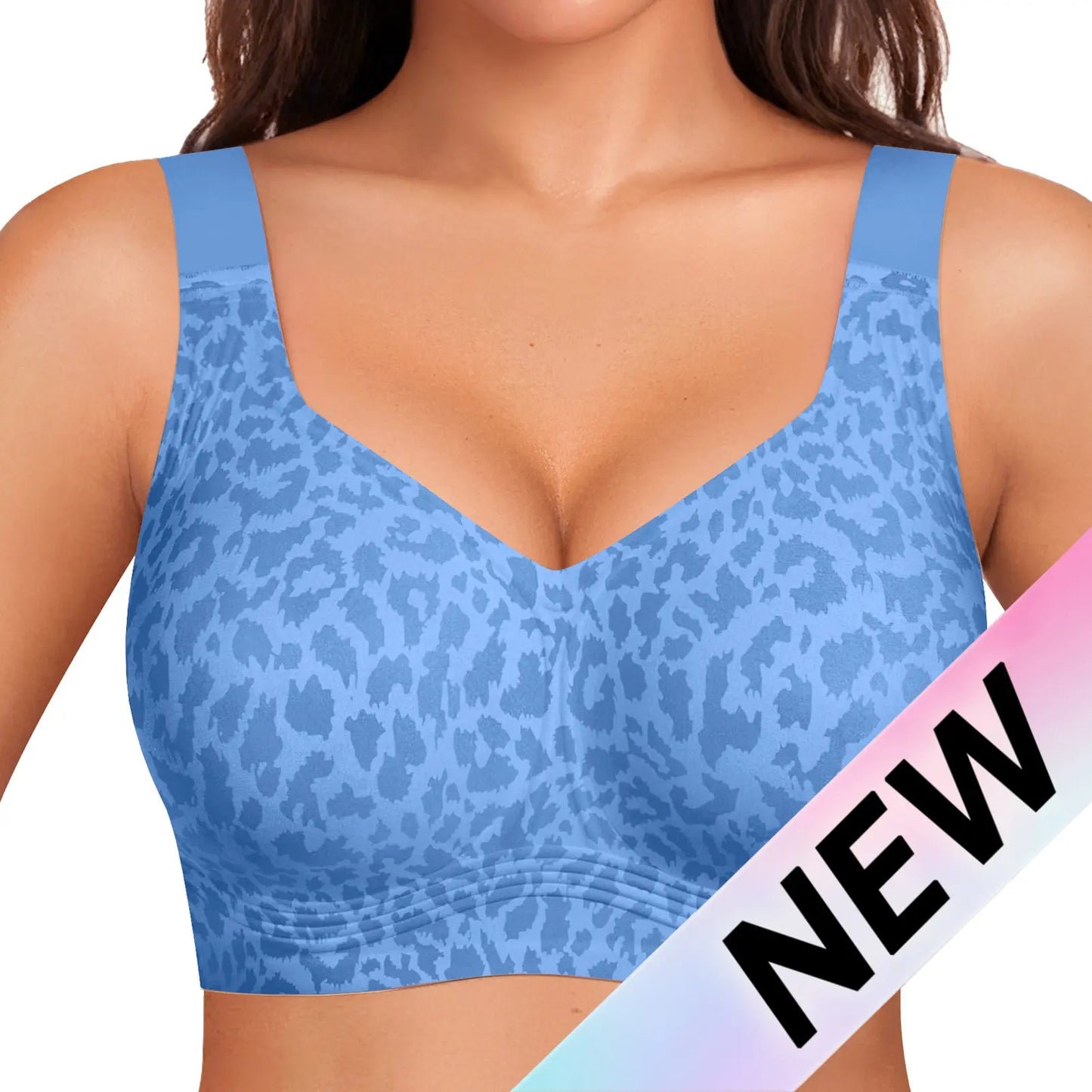 Women Jelly Bras Wirefree Full Coverage No Underwire Everyday Bras Comfortable Wireless Padded Tshirt Bra