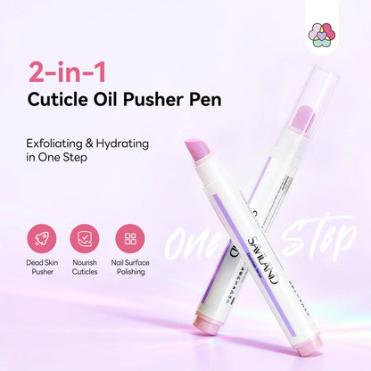 2-in-1 Cuticle Care Pen – 45° Ceramic Tip + Hydrating Oil for All Nail Types