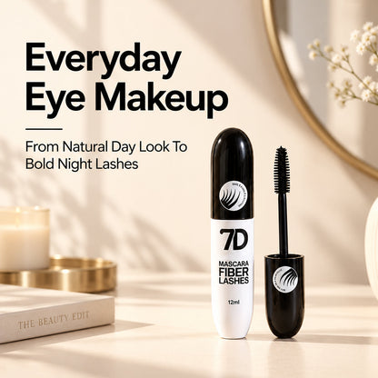 7D Silk Fiber Black Lengthening Mascara - Adult Beauty Makeup