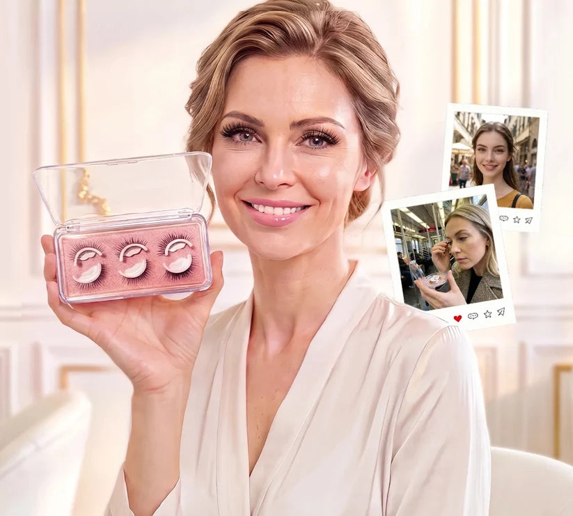 WATERPROOF ！SELF-ADHESIVE EYELASHES