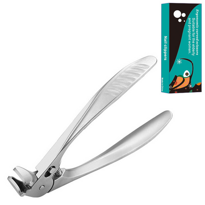 ⏳Time-Limited Special⏰Stainless Steel Nail Clippers With Splash Guard – Large opening for ingrown nails & foot care ✂️👣
