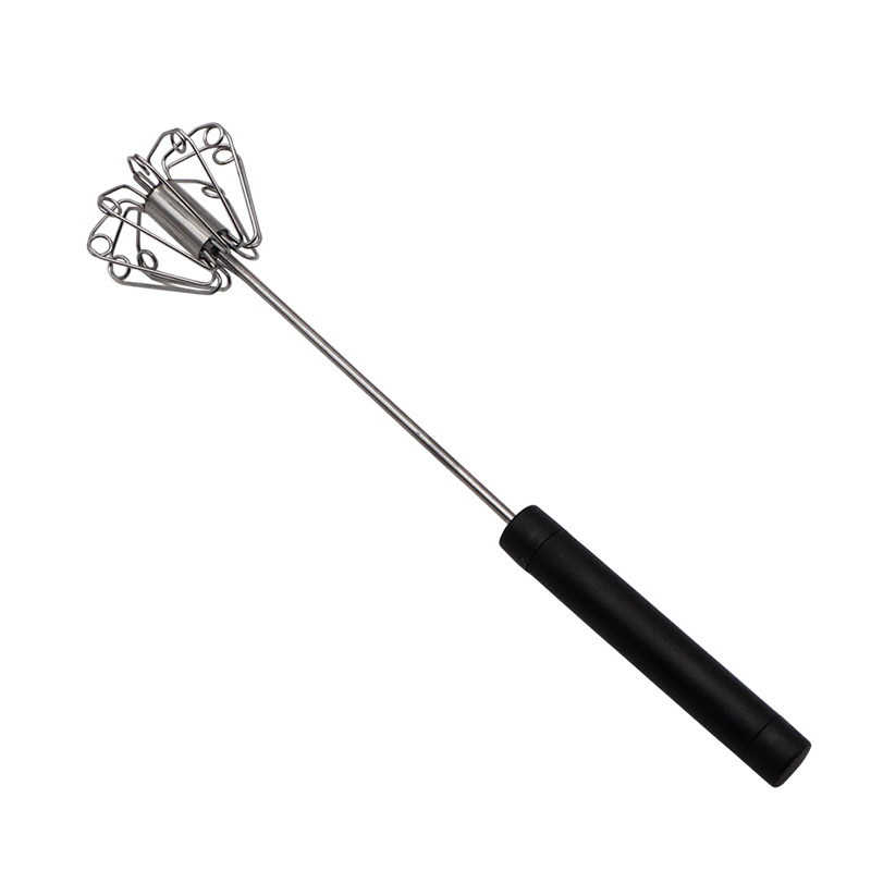 🍰⚡ Semi-automatic stainless steel hand whisk –🥄 Push-button design that creates perfect foam in minutes 🥛