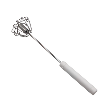 🍰⚡ Semi-automatic stainless steel hand whisk –🥄 Push-button design that creates perfect foam in minutes 🥛