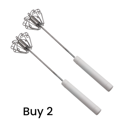 🍰⚡ Semi-automatic stainless steel hand whisk –🥄 Push-button design that creates perfect foam in minutes 🥛