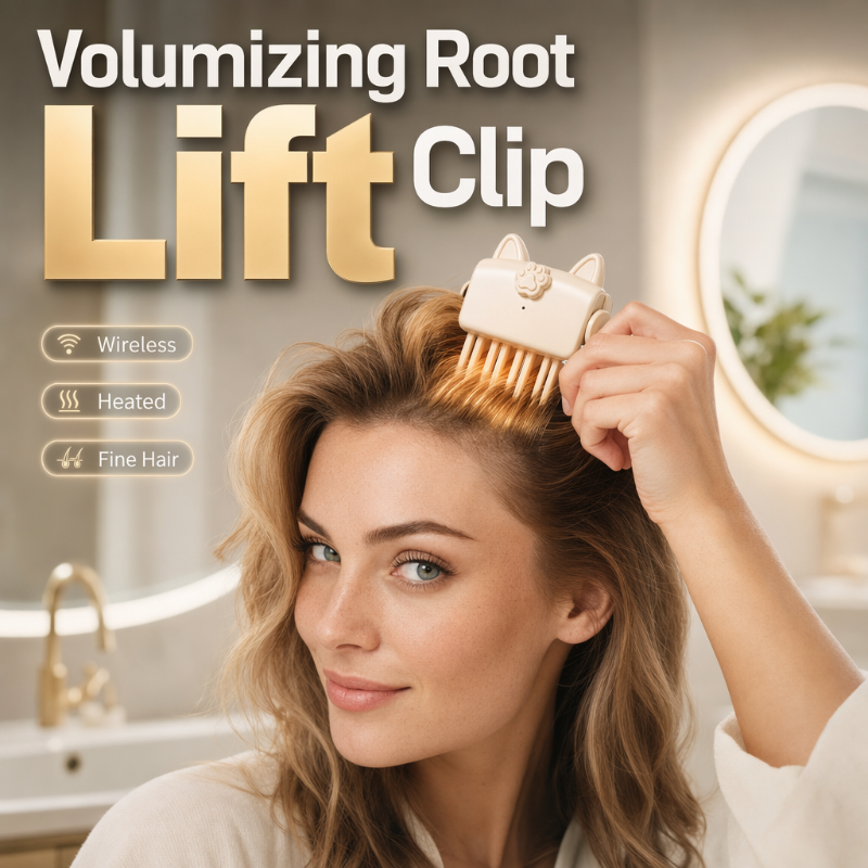 🔥 50% OFF | Cordless Heated Hair Root Volumizing Clip – Portable Styling Tool for Fine and Soft Hair