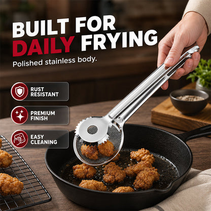 2-in-1 Stainless Steel Oil Filter Tongs