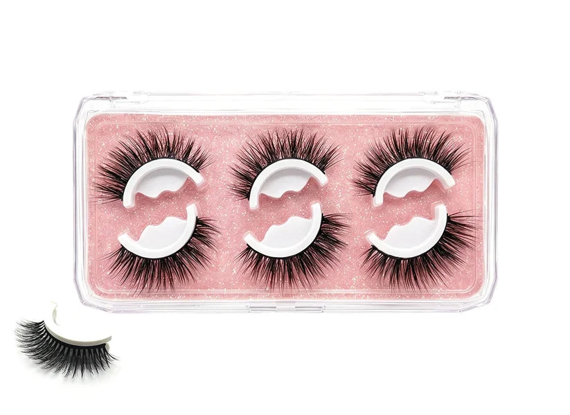 WATERPROOF ！SELF-ADHESIVE EYELASHES